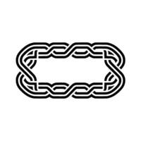 Intricate Celtic Knot Frame, Minimalist - Border vector