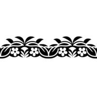 Stylized Floral Border, Vintage, Elegant Ornamentation - Decorative vector