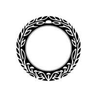 Ornamental Circle Frame, Tribal, Minimalist vector