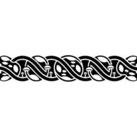 Stylized Celtic Border, Intricate Swirls, Vintage vector