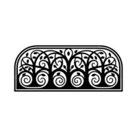 Ornate Black Floral Frame, Vintage Element, Scroll vector