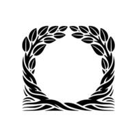 Stylized Laurel Wreath, Tribal Ornament, Vintage vector