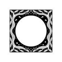 Celestial Frame, Ethereal Night, Starry Border vector