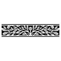 Elegant Botanical Border, Vintage Style, Linear - Floral vector