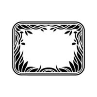Art Nouveau Botanical Frame, Elegant, Vintage Motif, Ornament vector