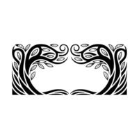 Intricate Branch Frame, Symbolic, Vintage Aesthetic vector