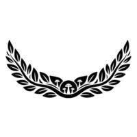 Mystical Forest Emblem Winged Foliage Mushroom Guardians vector