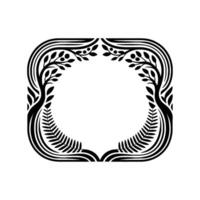 Elegant Botanical Frame, Vintage, Minimalist Aesthetic, Ornament vector