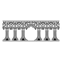Stylized Tree Border, Art Nouveau vector