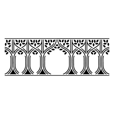 Stylized Tree Border, Art Nouveau