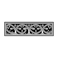 Elegant Botanical Border, Medieval Revival vector