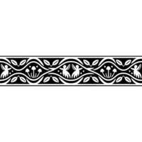 Intricate Botanical Border, Stylized Woodland vector