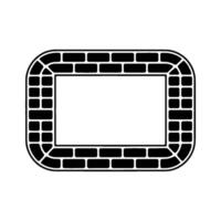Minimalist Stadium Outline, Modern vector
