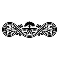 Eternal Growth Infinity Symbol with Tree Silhouette vector