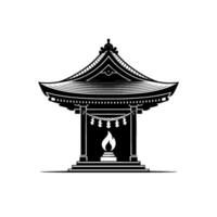 Japanese Temple Guardian, Minimalist vector