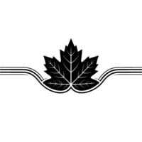 Elegant Maple Leaf Border, Minimalist vector