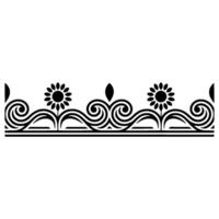 Elegant Floral Border, Vintage, Decorative Element, Sunflowers vector