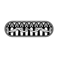 Celtic Knot Border, Elegant, Minimalist Motif vector