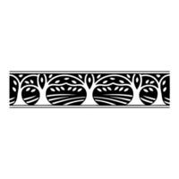 Geometric Branch Border, Art Deco Style vector