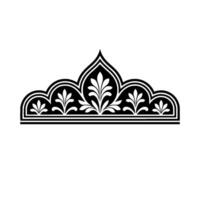 Intricate Black Floral Arch Ornament, Decorative Border vector