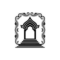 Intricate Archway, Ornamental Frame, Serene Symbolism vector