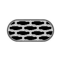Abstract Brick Pattern, Minimalist Oval vector