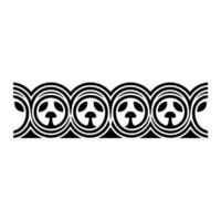 Stylized Circular Motif, Geometric Border, Minimalist vector