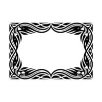 Intricate Celtic Frame, Silver Black, Decorative Border vector