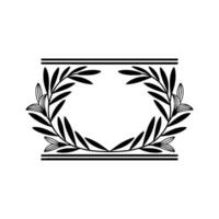 Elegant Olive Branch Frame, Vintage, Minimalist Ornament vector