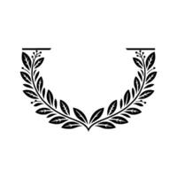 Elegant Laurel Wreath, Minimalist, Award Recognition vector