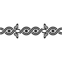 Elegant Celtic Border, Butterfly Motif, Decorative vector