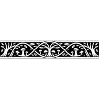 Intricate Botanical Border, Art Nouveau Inspired, Floral vector