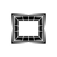 Geometric Frame, Minimalist, Black White, Abstract Border vector