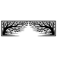 Stylized Tree Archway, Minimalist Silhouette vector