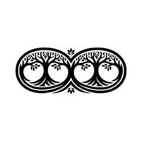 Eternal Connection Intertwined Tree Symbol, Circular vector