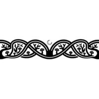Celtic Moon Border Intricate Wreath with Mushrooms and Crescent vector