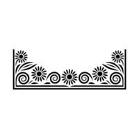 Stylized Floral Border, Vintage Element, Decorative - Swirls vector