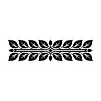 Stylized Leaf Border, Elegant Scandinavian vector