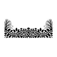Intricate Forest Border, Botanical Illustration, Vintage Style vector