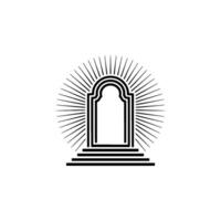 Illuminated Portal, Symbolic Gateway, Divine Entrance vector