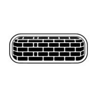 Minimalist Brick Outline, Modern Geometric vector