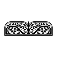 Art Deco Branch Ornament, Elegant Botanical vector