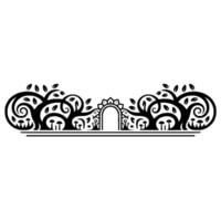 Intricate Floral Archway, Elegant Decorative Border vector