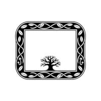 Ancient Tree Frame, Celtic Motif, Symbolic vector