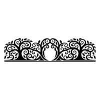 Elegant Black Ornamental Border, Vintage, Header vector