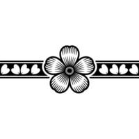 Elegant Floral Border, Vintage, Decorative Element - Retro - Emblem vector