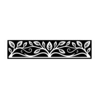 Elegant Botanical Border, Vintage Style - Symmetrical vector
