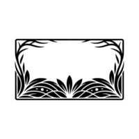 Art Deco Botanical Frame, Elegant Border - Art deco vector
