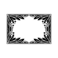 Elegant Botanical Frame, Vintage Style, Art nouveau vector