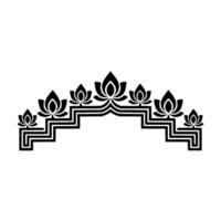 Stylized Lotus Border, Art Deco Element vector